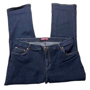 Woman Within Curvey Dark Denim Stretch Women's Jeans Size 16P